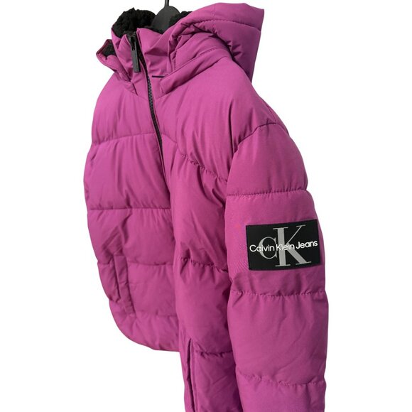 CALVIN KLEIN JEANS PURPLE PUFFER JACKET - Picture 4 of 4